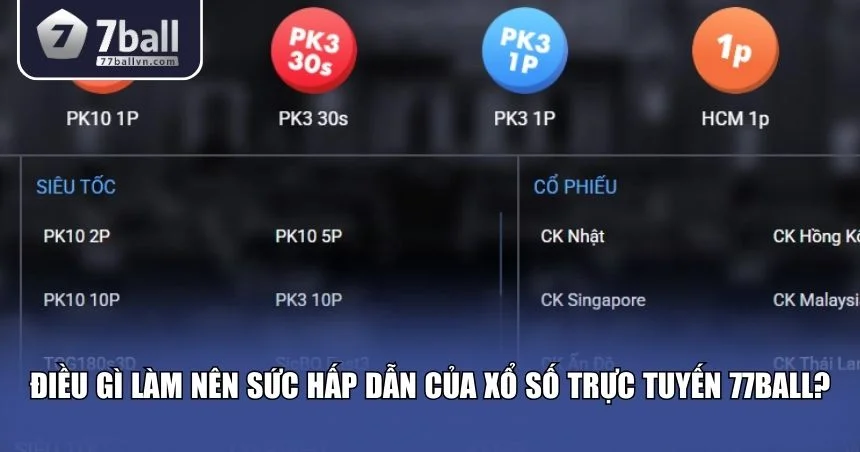 Sức hấp dẫn của xổ số trực tuyến 77Ball