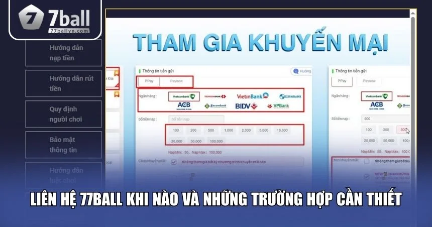Liên hệ 77Ball khi nào và những trường hợp cần thiết